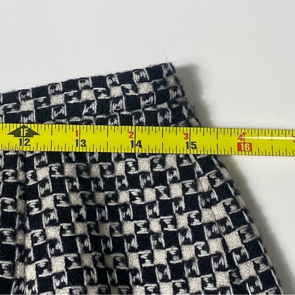 Vintage Talbots 100% Italian Wool Lined Houndstooth Pencil Skirt Women's Size 12 - Picture 10 of 13